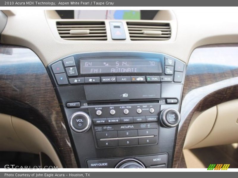 Aspen White Pearl / Taupe Gray 2010 Acura MDX Technology