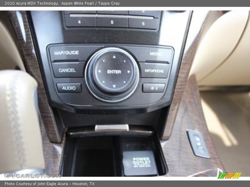 Aspen White Pearl / Taupe Gray 2010 Acura MDX Technology
