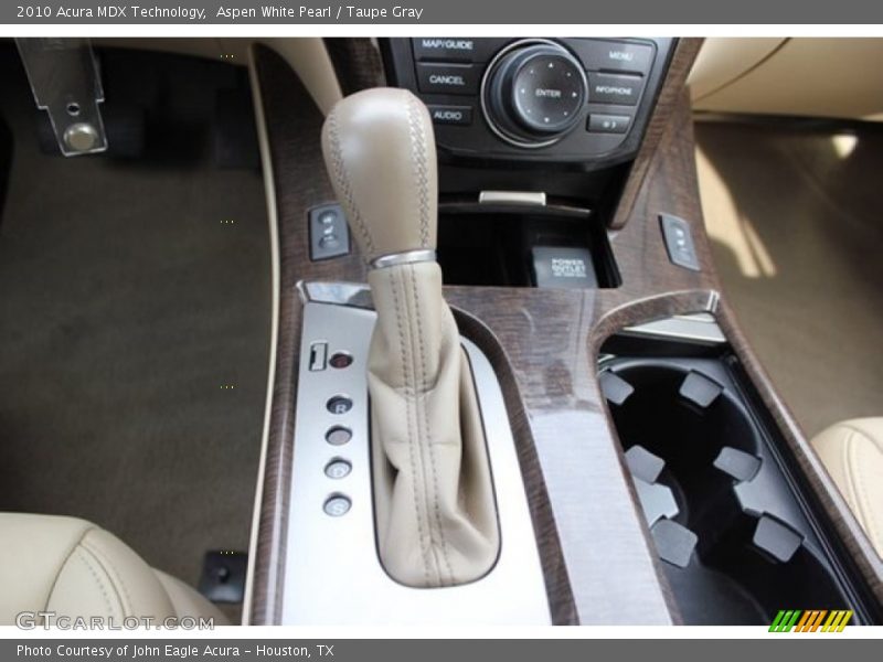 Aspen White Pearl / Taupe Gray 2010 Acura MDX Technology