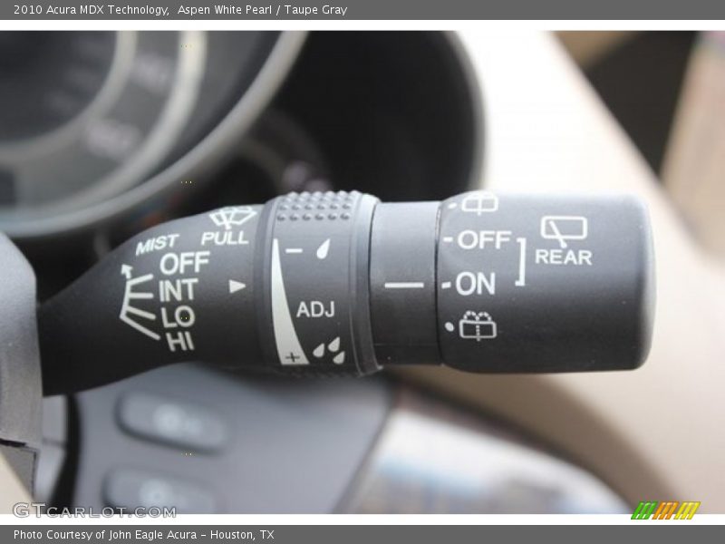 Aspen White Pearl / Taupe Gray 2010 Acura MDX Technology