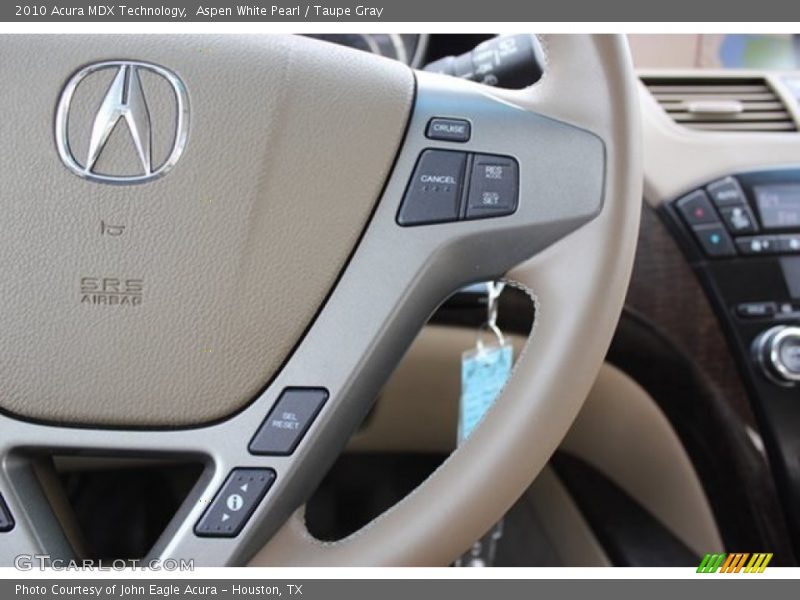 Aspen White Pearl / Taupe Gray 2010 Acura MDX Technology