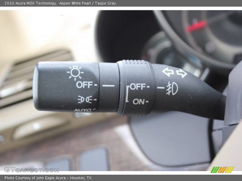Aspen White Pearl / Taupe Gray 2010 Acura MDX Technology