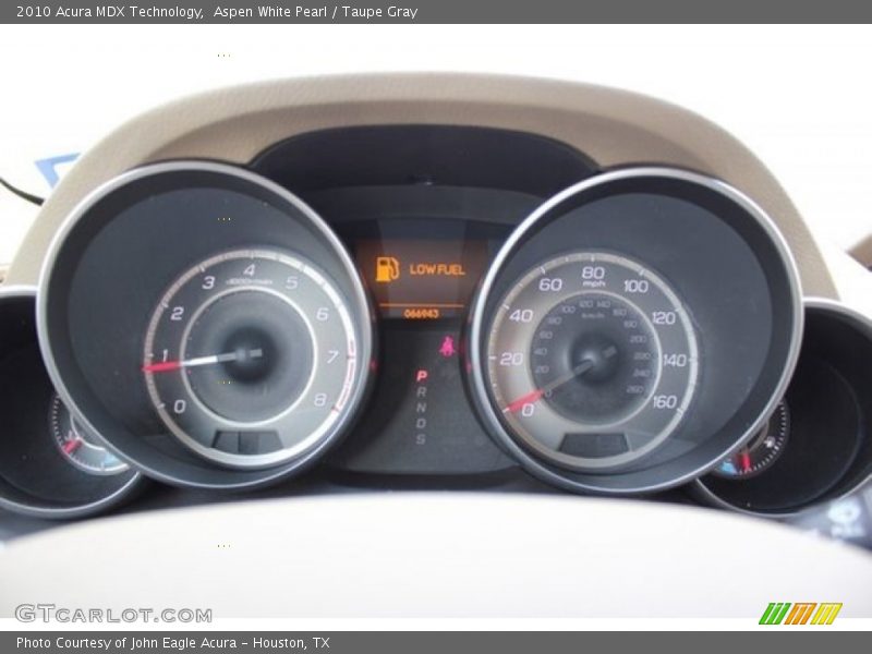 Aspen White Pearl / Taupe Gray 2010 Acura MDX Technology
