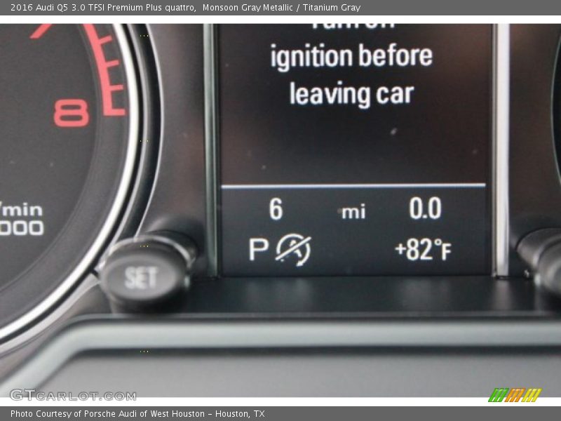 Monsoon Gray Metallic / Titanium Gray 2016 Audi Q5 3.0 TFSI Premium Plus quattro