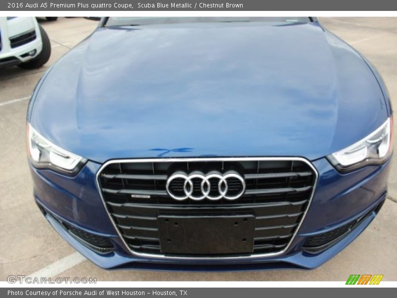 Scuba Blue Metallic / Chestnut Brown 2016 Audi A5 Premium Plus quattro Coupe