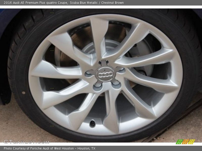 Scuba Blue Metallic / Chestnut Brown 2016 Audi A5 Premium Plus quattro Coupe