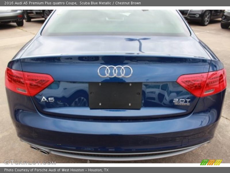 Scuba Blue Metallic / Chestnut Brown 2016 Audi A5 Premium Plus quattro Coupe