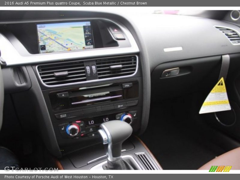 Scuba Blue Metallic / Chestnut Brown 2016 Audi A5 Premium Plus quattro Coupe