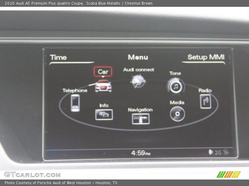 Scuba Blue Metallic / Chestnut Brown 2016 Audi A5 Premium Plus quattro Coupe