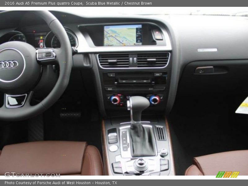Scuba Blue Metallic / Chestnut Brown 2016 Audi A5 Premium Plus quattro Coupe