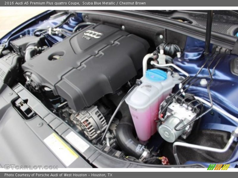 Scuba Blue Metallic / Chestnut Brown 2016 Audi A5 Premium Plus quattro Coupe