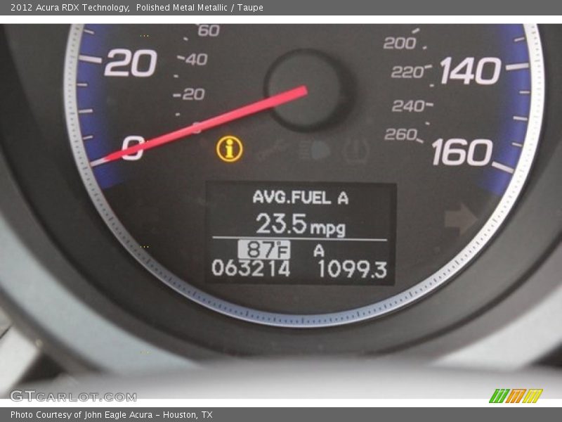Polished Metal Metallic / Taupe 2012 Acura RDX Technology