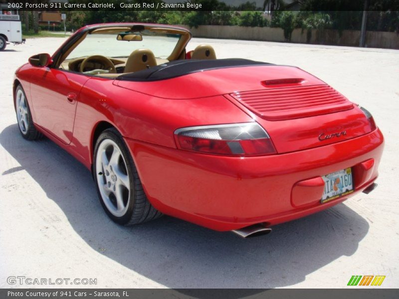 Guards Red / Savanna Beige 2002 Porsche 911 Carrera Cabriolet