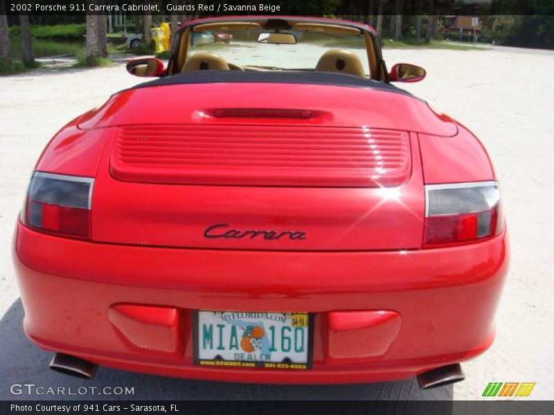 Guards Red / Savanna Beige 2002 Porsche 911 Carrera Cabriolet