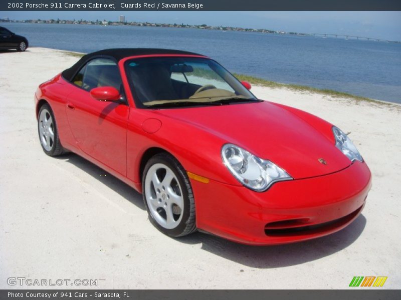 Guards Red / Savanna Beige 2002 Porsche 911 Carrera Cabriolet