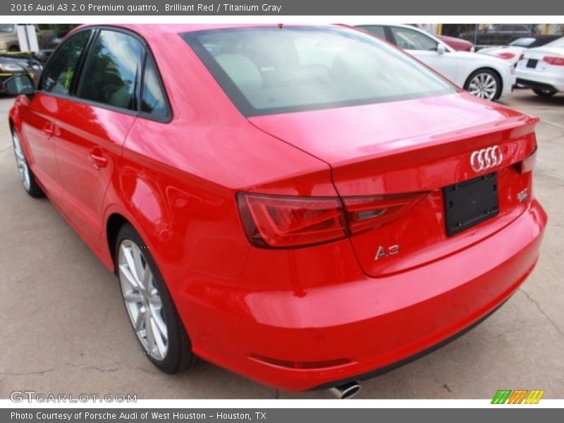 Brilliant Red / Titanium Gray 2016 Audi A3 2.0 Premium quattro