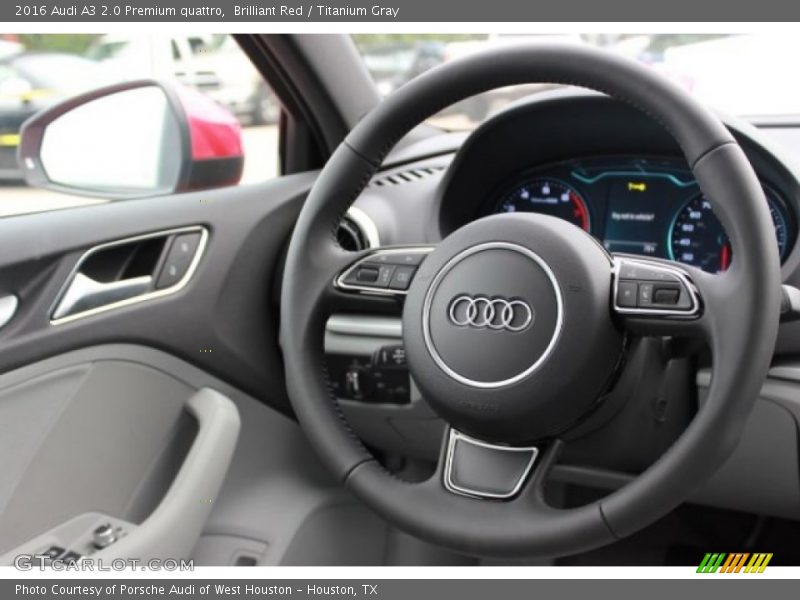 Brilliant Red / Titanium Gray 2016 Audi A3 2.0 Premium quattro