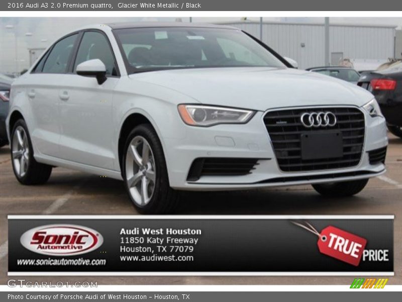 Glacier White Metallic / Black 2016 Audi A3 2.0 Premium quattro
