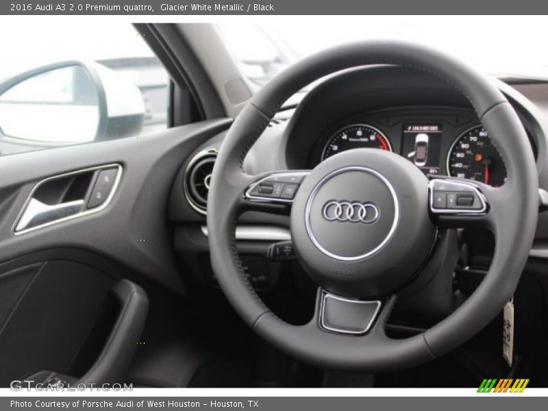Glacier White Metallic / Black 2016 Audi A3 2.0 Premium quattro