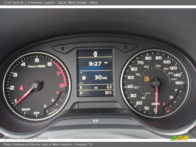 Glacier White Metallic / Black 2016 Audi A3 2.0 Premium quattro