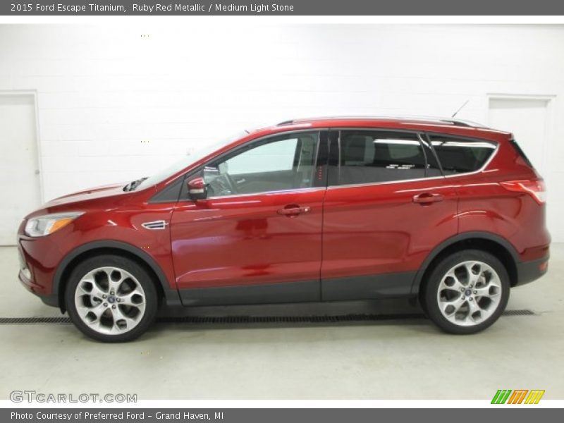 Ruby Red Metallic / Medium Light Stone 2015 Ford Escape Titanium