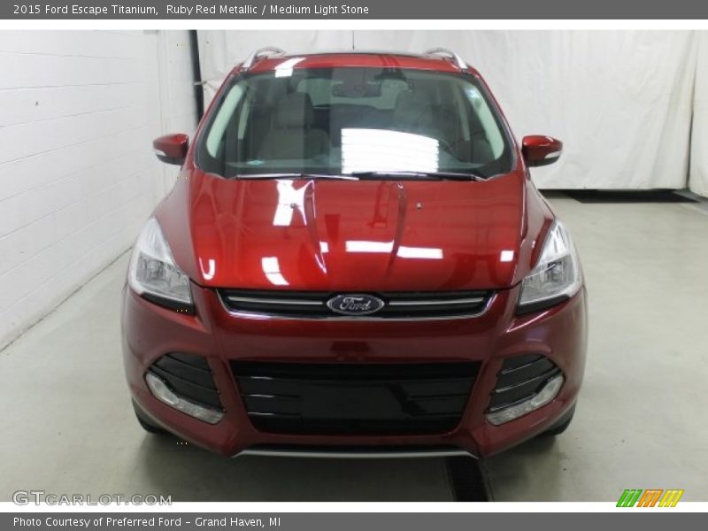 Ruby Red Metallic / Medium Light Stone 2015 Ford Escape Titanium