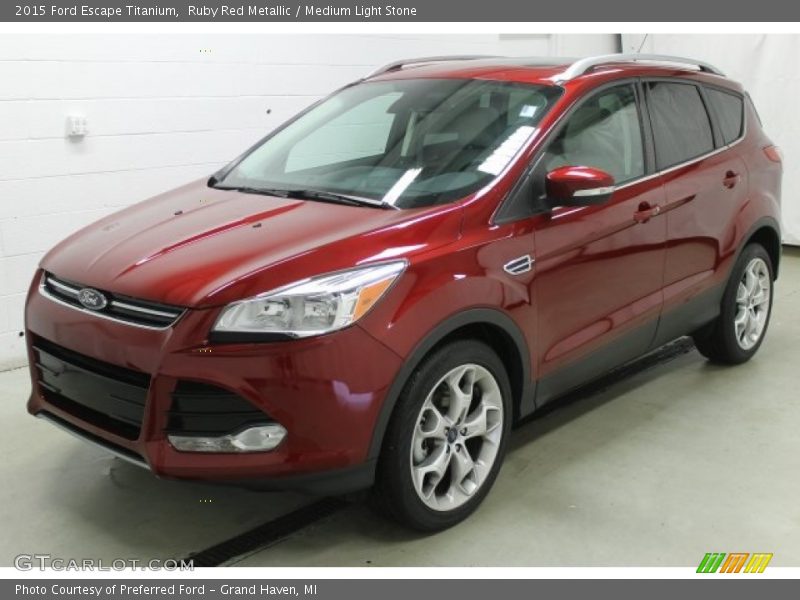 Ruby Red Metallic / Medium Light Stone 2015 Ford Escape Titanium