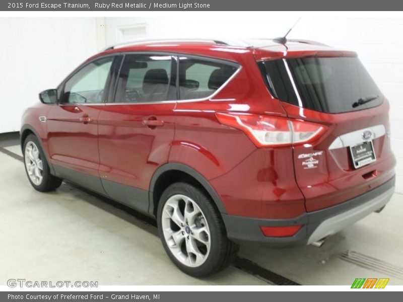 Ruby Red Metallic / Medium Light Stone 2015 Ford Escape Titanium