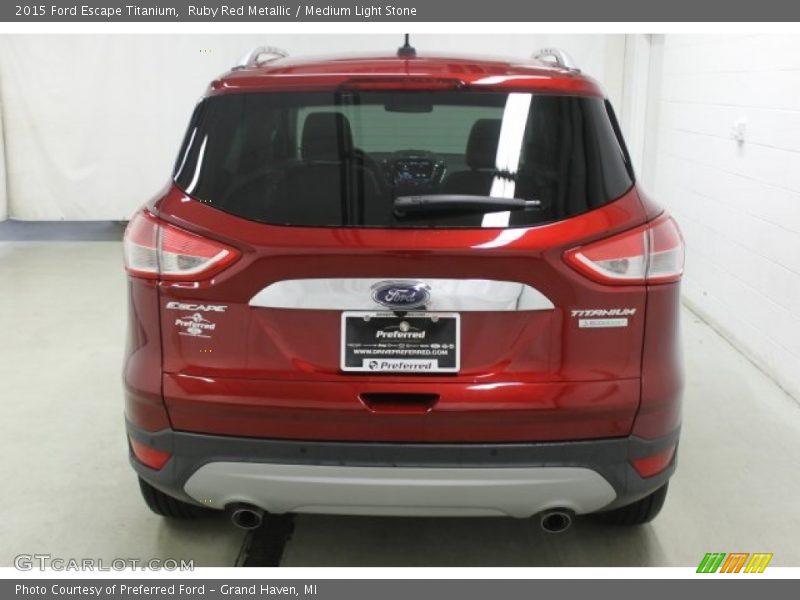 Ruby Red Metallic / Medium Light Stone 2015 Ford Escape Titanium