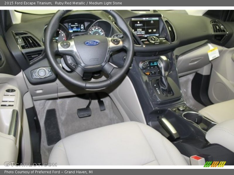 Ruby Red Metallic / Medium Light Stone 2015 Ford Escape Titanium