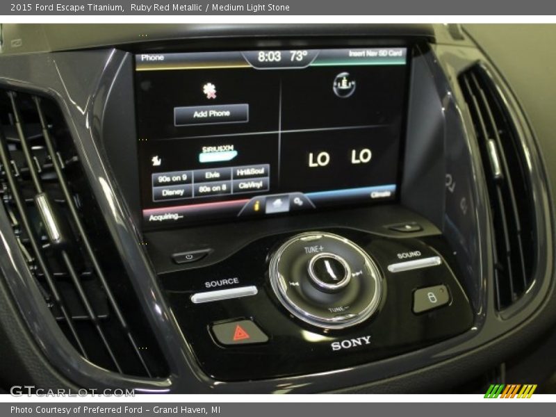 Ruby Red Metallic / Medium Light Stone 2015 Ford Escape Titanium