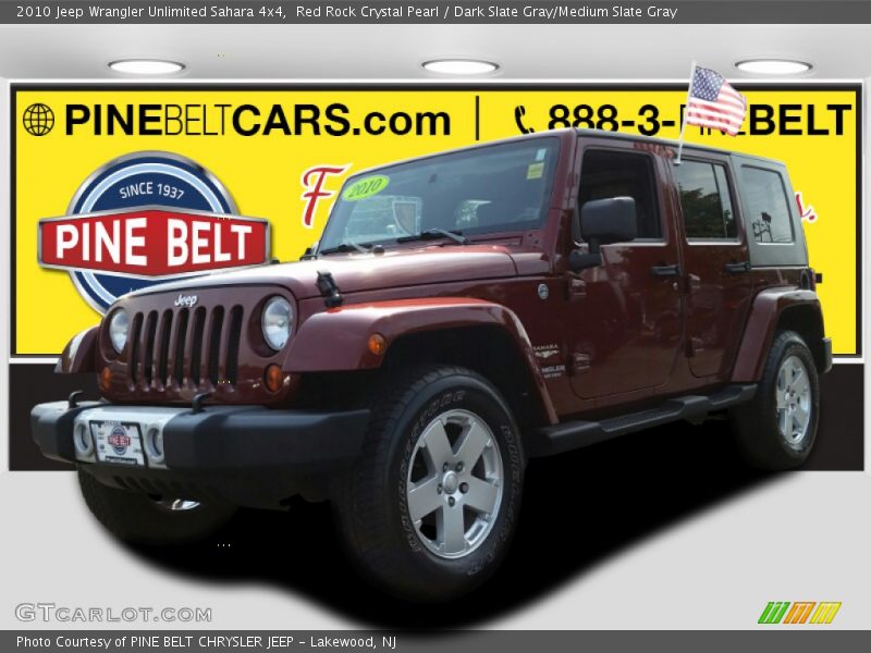 Red Rock Crystal Pearl / Dark Slate Gray/Medium Slate Gray 2010 Jeep Wrangler Unlimited Sahara 4x4