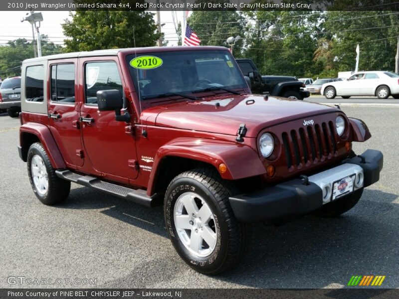 Red Rock Crystal Pearl / Dark Slate Gray/Medium Slate Gray 2010 Jeep Wrangler Unlimited Sahara 4x4