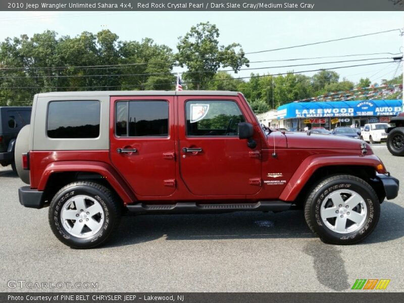 Red Rock Crystal Pearl / Dark Slate Gray/Medium Slate Gray 2010 Jeep Wrangler Unlimited Sahara 4x4