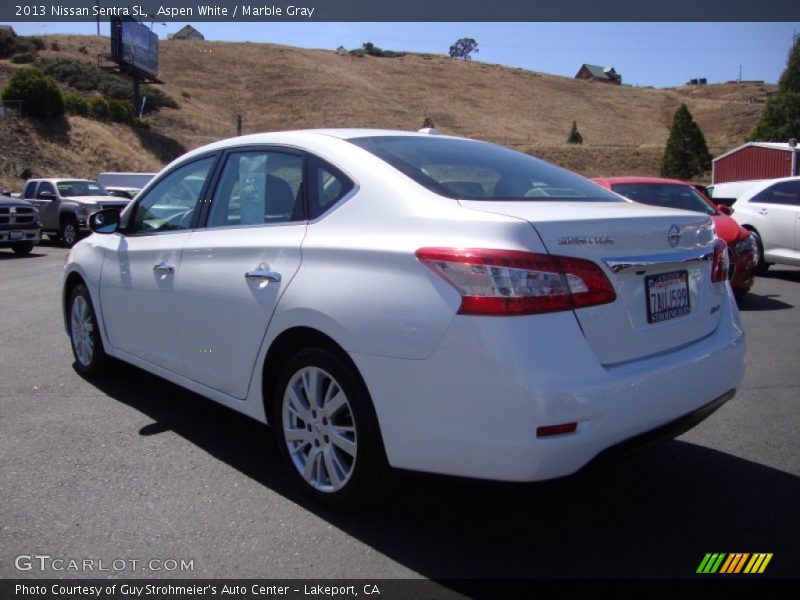 Aspen White / Marble Gray 2013 Nissan Sentra SL