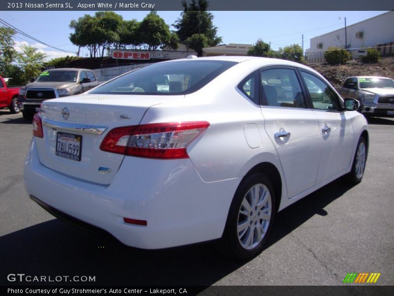 Aspen White / Marble Gray 2013 Nissan Sentra SL