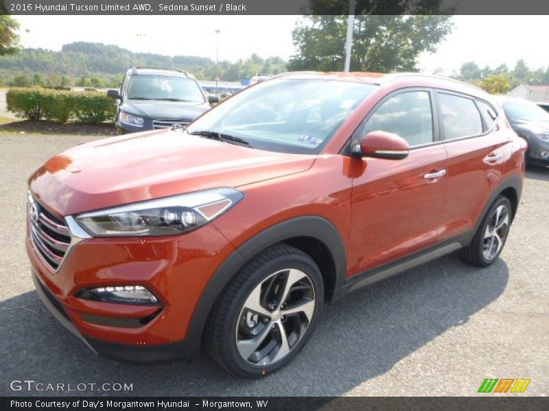 Sedona Sunset / Black 2016 Hyundai Tucson Limited AWD