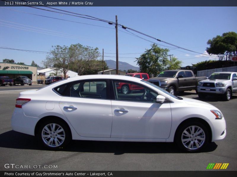 Aspen White / Marble Gray 2013 Nissan Sentra SL
