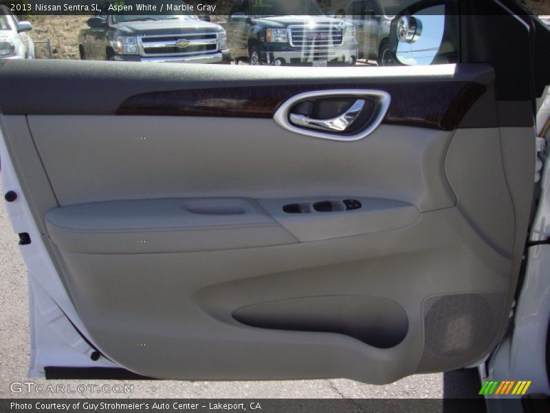 Aspen White / Marble Gray 2013 Nissan Sentra SL