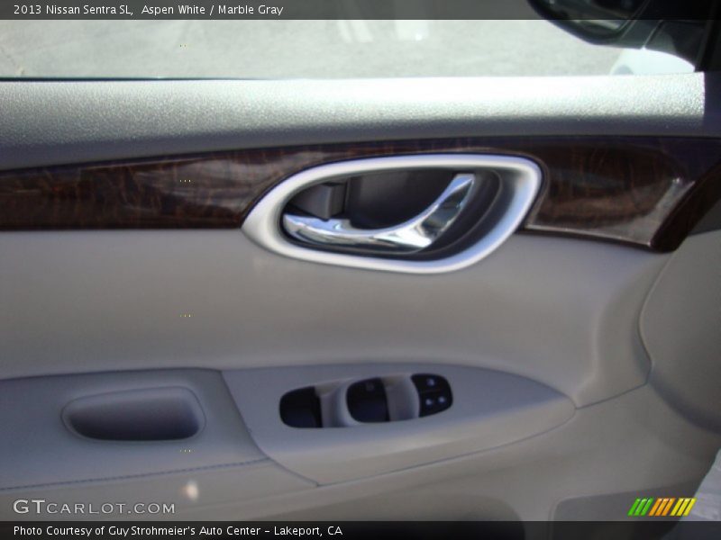 Aspen White / Marble Gray 2013 Nissan Sentra SL
