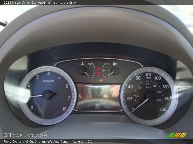Aspen White / Marble Gray 2013 Nissan Sentra SL
