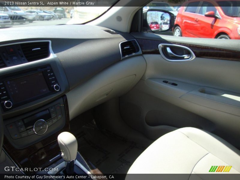 Aspen White / Marble Gray 2013 Nissan Sentra SL