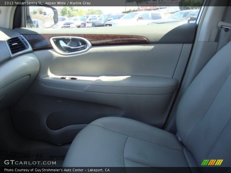 Aspen White / Marble Gray 2013 Nissan Sentra SL