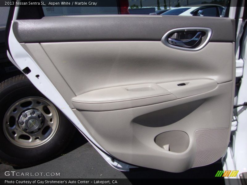 Aspen White / Marble Gray 2013 Nissan Sentra SL