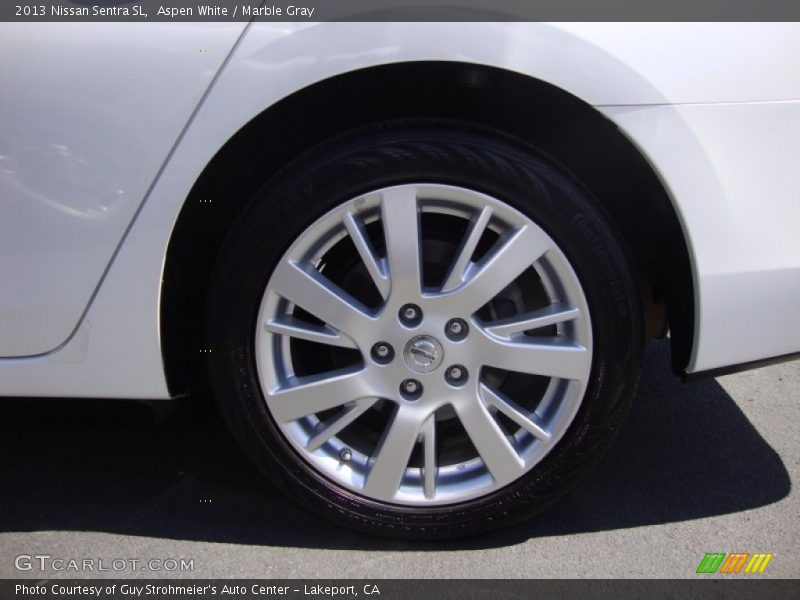 Aspen White / Marble Gray 2013 Nissan Sentra SL