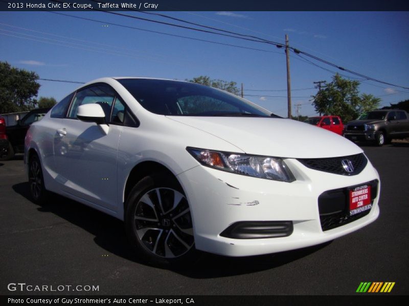 Taffeta White / Gray 2013 Honda Civic EX Coupe