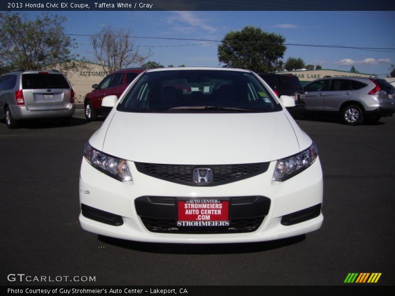 Taffeta White / Gray 2013 Honda Civic EX Coupe