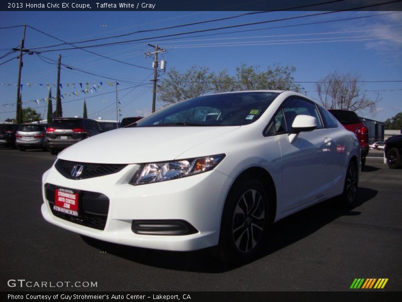 Taffeta White / Gray 2013 Honda Civic EX Coupe