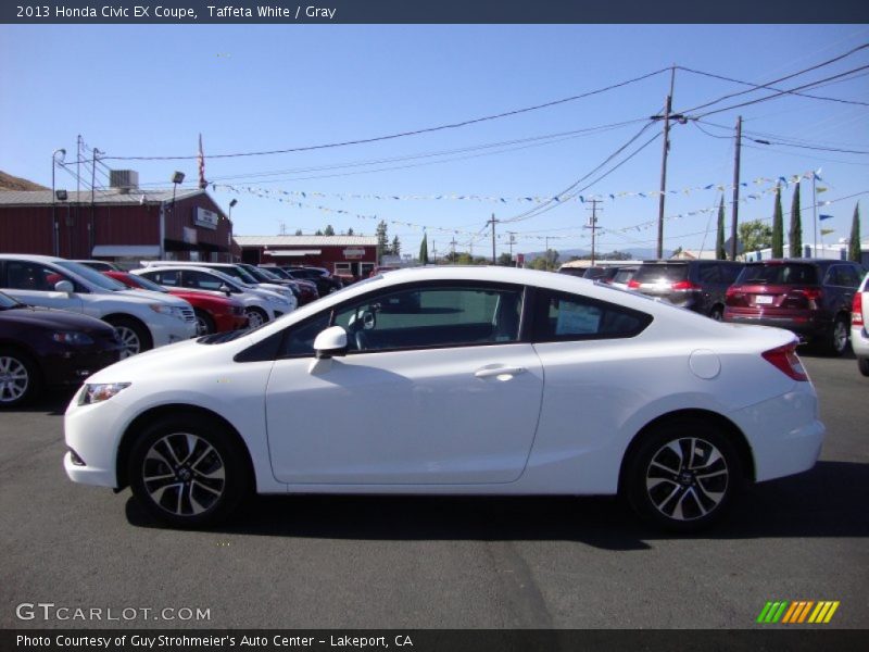 Taffeta White / Gray 2013 Honda Civic EX Coupe