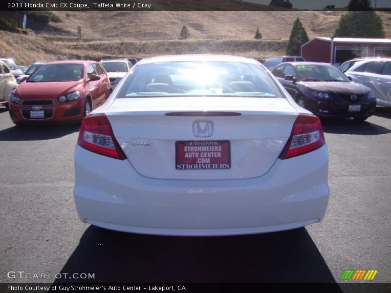 Taffeta White / Gray 2013 Honda Civic EX Coupe